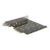 Delock - Řadič úložiště (RAID) - 4 Kanál - M.2 Card - RAID RAID 0, 1, 10 - PCIe x4