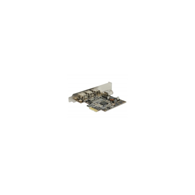 Delock PCI Express Card 3 x external FireWire B + 1 x internal FireWire A - Adaptér firewire - PCIe - FireWire 800