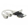Delock - Sériový adaptér - PCIe 2.0 nízký profil - RS-232 x 4 - černá