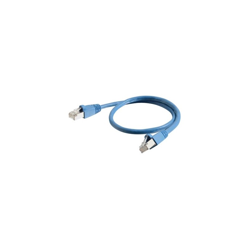 C2G Cat6a Booted Shielded (STP) Network Patch Cable - Patch kabel - RJ-45 (M) do RJ-45 (M) - 0.5 m - STP - CAT 6a - lisovaný