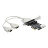 Delock - Sériový adaptér - PCIe 2.0 nízký profil - RS-232 x 2 - černá 89909