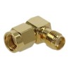 Delock 10 GHz - Adaptér pro anténu - RP-SMA (M) do SMA (F) pravoúhlý - zlatá