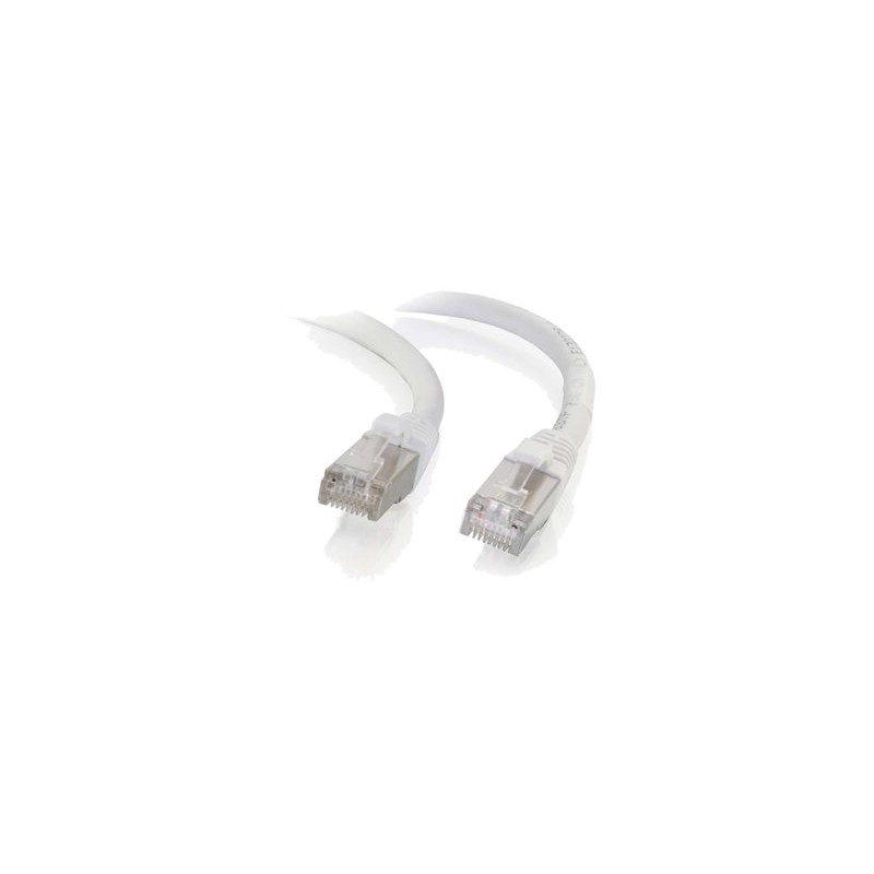 C2G Cat6a Booted Shielded (STP) Network Patch Cable - Patch kabel - RJ-45 (M) do RJ-45 (M) - 30 cm - STP - CAT 6a - lisovaný