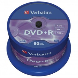 VERBATIM DVD+R(50-Pack)Spindle/General Retail/16x/4.7GB