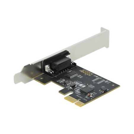Delock PCI Express Card to 1 x Serial RS-232 - Sériový adaptér - PCIe 2.0 nízký profil - RS-232 x 1 - černá
