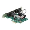 Delock PCI Express Card to 2 x Serial RS-232 - Sériový adaptér - PCIe 1.1 nízký profil - RS-232 x 2 - zelená