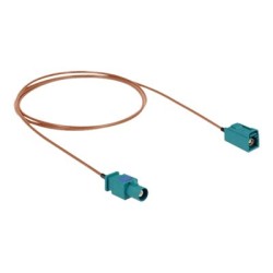 Delock - Kabel antény - konektor FAKRA Z zástrcka do konektor FAKRA Z zásuvka - 1 m - koaxiál - RAL 5021, modrá water blue