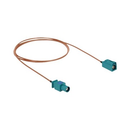 Delock - Kabel antény - konektor FAKRA Z zástrcka do konektor FAKRA Z zásuvka - 1 m - koaxiál - RAL 5021, modrá water blue