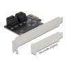 Delock - Řadič úložiště - SATA 6Gb/s - nízký profil - PCIe 3.0 x2