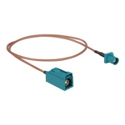 Delock - Kabel antény - konektor FAKRA Z (M) do konektor FAKRA Z (F) - 50 cm - 2.6 mm - koaxiál - RG-316