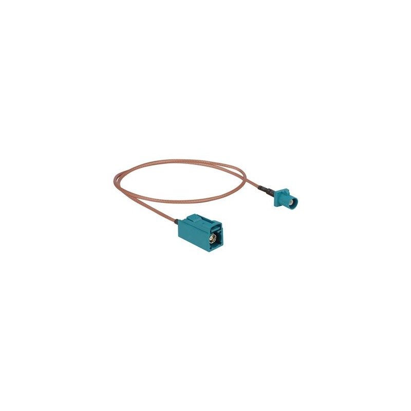 Delock - Kabel antény - konektor FAKRA Z (M) do konektor FAKRA Z (F) - 50 cm - 2.6 mm - koaxiál - RG-316