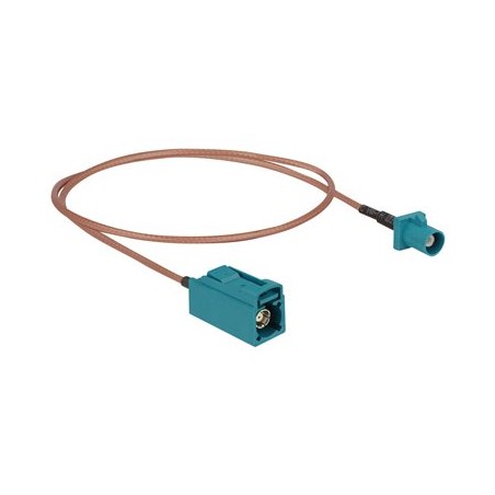 Delock - Kabel antény - konektor FAKRA Z (M) do konektor FAKRA Z (F) - 50 cm - 2.6 mm - koaxiál - RG-316