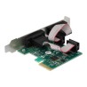 Delock - Sériový adaptér - PCIe 2.0 nízký profil - RS-232 x 2 - zelená