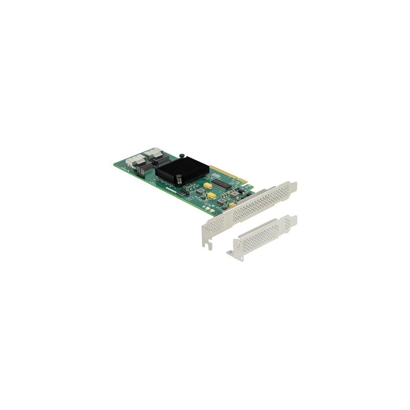 Delock - Řadič úložiště - 8 Kanál - SATA 6Gb/s / SAS - nízký profil - PCIe 2.0 x8