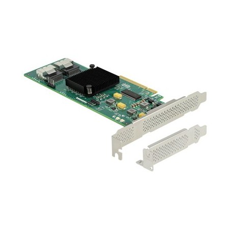 Delock - Řadič úložiště - 8 Kanál - SATA 6Gb/s / SAS - nízký profil - PCIe 2.0 x8