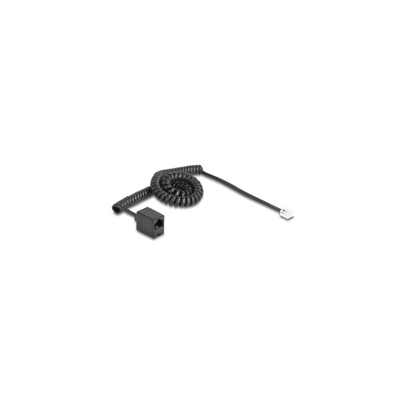 Delock - Telefonní kabel - RJ-11 (M) do RJ-45 (F) - 3 m - svinutý - cerná