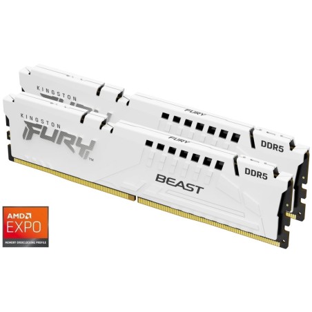 Kingston FURY Beast EXPO/DDR5/64GB/6000MHz/CL36/2x32GB/White