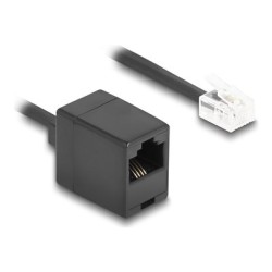 Delock - Telefonní kabel - RJ-11 (M) do RJ-45 (F) - 5 m - svinutý - cerná