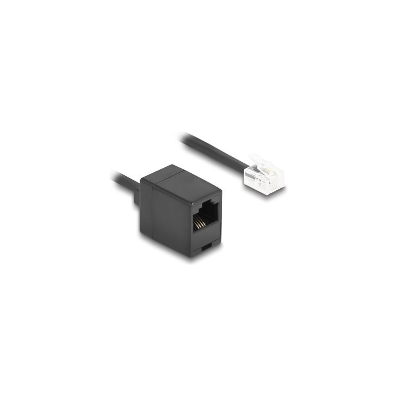 Delock - Telefonní kabel - RJ-11 (M) do RJ-45 (F) - 5 m - svinutý - cerná