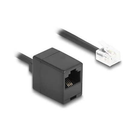 Delock - Telefonní kabel - RJ-11 (M) do RJ-45 (F) - 5 m - svinutý - cerná