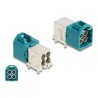 Delock - Zástrcka antény - zahnutá, PCB - mini FAKRA Z - RAL 5021, modrá water blue