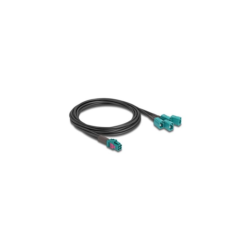 Delock - Kabel antény - konektor mini FAKRA Z quad (M) do konektor FAKRA Z typ A (M) - 1 m - RAL 5021, modrá water blue
