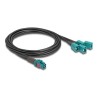 Delock - Kabel antény - konektor mini FAKRA Z quad (M) do konektor FAKRA Z typ A (M) - 1 m - RAL 5021, modrá water blue
