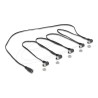 Delock - Separátor k napájení - DC jack 2,1 x 5,5 mm (F) do DC jack 2,1 x 5,5 mm (F) pravoúhlý - 48 V - 5 A - cerná