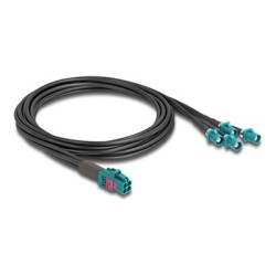 Delock - Kabel antény - konektor mini FAKRA Z quad (M) do konektor FAKRA Z (M) - 1 m - RAL 5021, modrá water blue