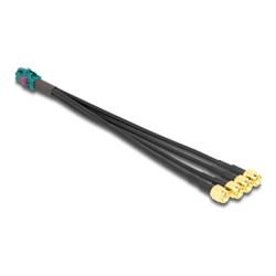 Delock - Kabel antény - konektor mini FAKRA Z quad (M) do SMA (Z) - 20 cm - modrá, RAL 5021