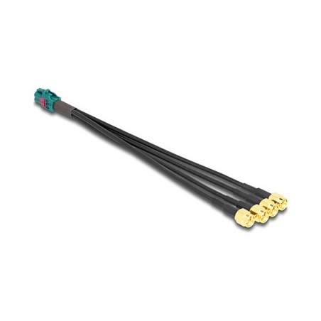 Delock - Kabel antény - konektor mini FAKRA Z quad (M) do SMA (Z) - 20 cm - modrá, RAL 5021