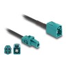 Delock - Kabel antény - mini konektor FAKRA Z (M) do konektor FAKRA Z (F) - 1 m - RAL 5021, modrá water blue