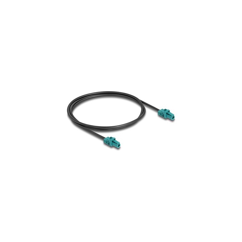 Delock - Kabel antény - mini konektor FAKRA Z (M) do mini konektor FAKRA Z (M) - 1 m - RAL 5021, modrá water blue 90128