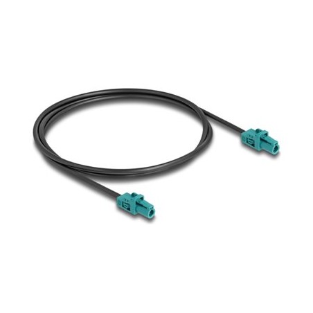 Delock - Kabel antény - mini konektor FAKRA Z (M) do mini konektor FAKRA Z (M) - 1 m - RAL 5021, modrá water blue 90128