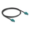 Delock - Kabel antény - mini konektor FAKRA Z (M) do mini konektor FAKRA Z (M) - 1 m - RAL 5021, modrá water blue 90128