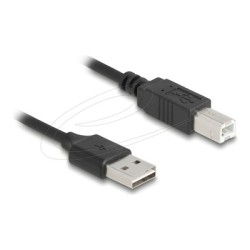 Delock - Kabel USB - USB (M) reverzní do USB typ B (M) - USB 2.0 - 80 cm - svinutý, snadný USB - cerná