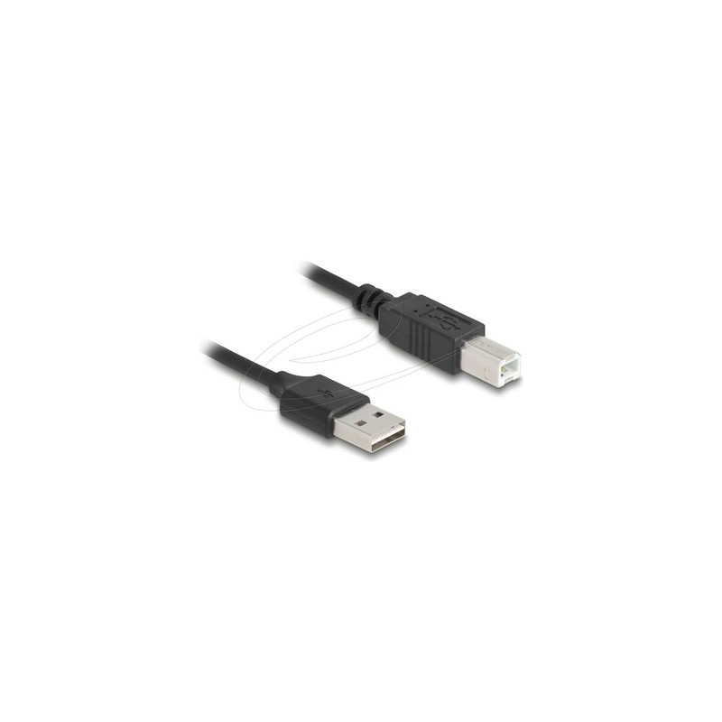 Delock - Kabel USB - USB (M) reverzní do USB typ B (M) - USB 2.0 - 80 cm - svinutý, snadný USB - cerná
