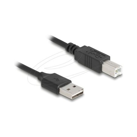 Delock - Kabel USB - USB (M) reverzní do USB typ B (M) - USB 2.0 - 80 cm - svinutý, snadný USB - cerná