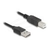 Delock - Kabel USB - USB (M) reverzní do USB typ B (M) - USB 2.0 - 80 cm - svinutý, snadný USB - cerná