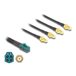 Delock - Kabel antény - mini konektor FAKRA Z (M) do SMA (M) - 20 cm - modrá, RAL 5021