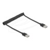 Delock - Kabel USB - USB (M) reverzní do USB (M) - USB 2.0 - 2 A - 80 cm - svinutý, snadný USB - cerná