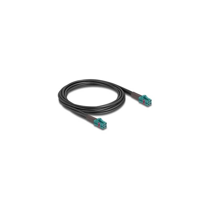 Delock - Kabel antény - mini konektor FAKRA Z (M) do mini konektor FAKRA Z (M) - 1 m - RAL 5021, modrá water blue 90139