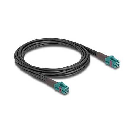 Delock - Kabel antény - mini konektor FAKRA Z (M) do mini konektor FAKRA Z (M) - 1 m - RAL 5021, modrá water blue 90139