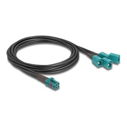 Delock - Kabel antény - mini konektor FAKRA Z (M) do konektor FAKRA Z (M) - 1 m - RAL 5021, modrá water blue