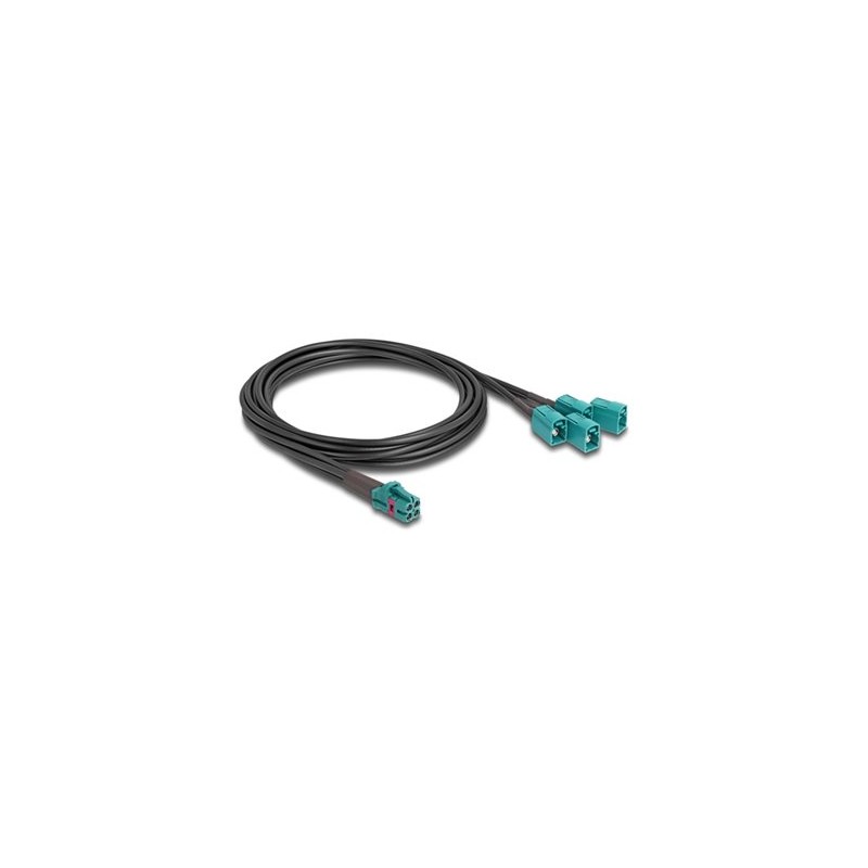 Delock - Kabel antény - mini konektor FAKRA Z (M) do konektor FAKRA Z (M) - 1 m - RAL 5021, modrá water blue