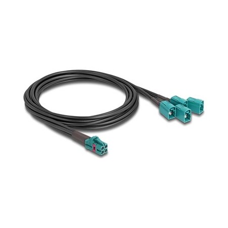 Delock - Kabel antény - mini konektor FAKRA Z (M) do konektor FAKRA Z (M) - 1 m - RAL 5021, modrá water blue