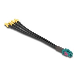 Delock - Kabel antény - konektor mini FAKRA Z quad (M) do typ SMA B (M) - 20 cm - modrá, RAL 5021