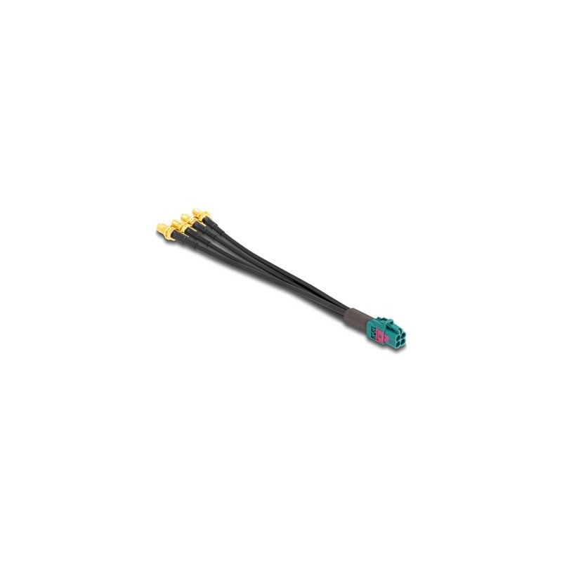 Delock - Kabel antény - konektor mini FAKRA Z quad (M) do typ SMA B (M) - 20 cm - modrá, RAL 5021