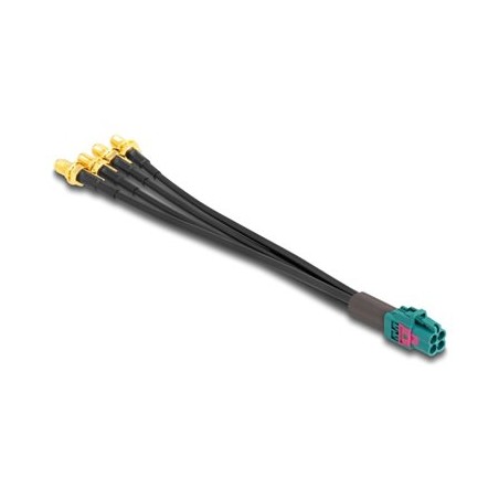 Delock - Kabel antény - konektor mini FAKRA Z quad (M) do typ SMA B (M) - 20 cm - modrá, RAL 5021