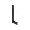 Delock - Anténa - WLAN 802.11 ac/ax/a/b/g/n, RP-SMA konektor, se sklopným kloubem - 2 dBi - všesmerová - cerná